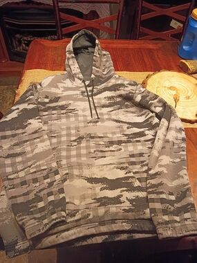 Adidas Men’s Gray Camo Pullover Hoodie